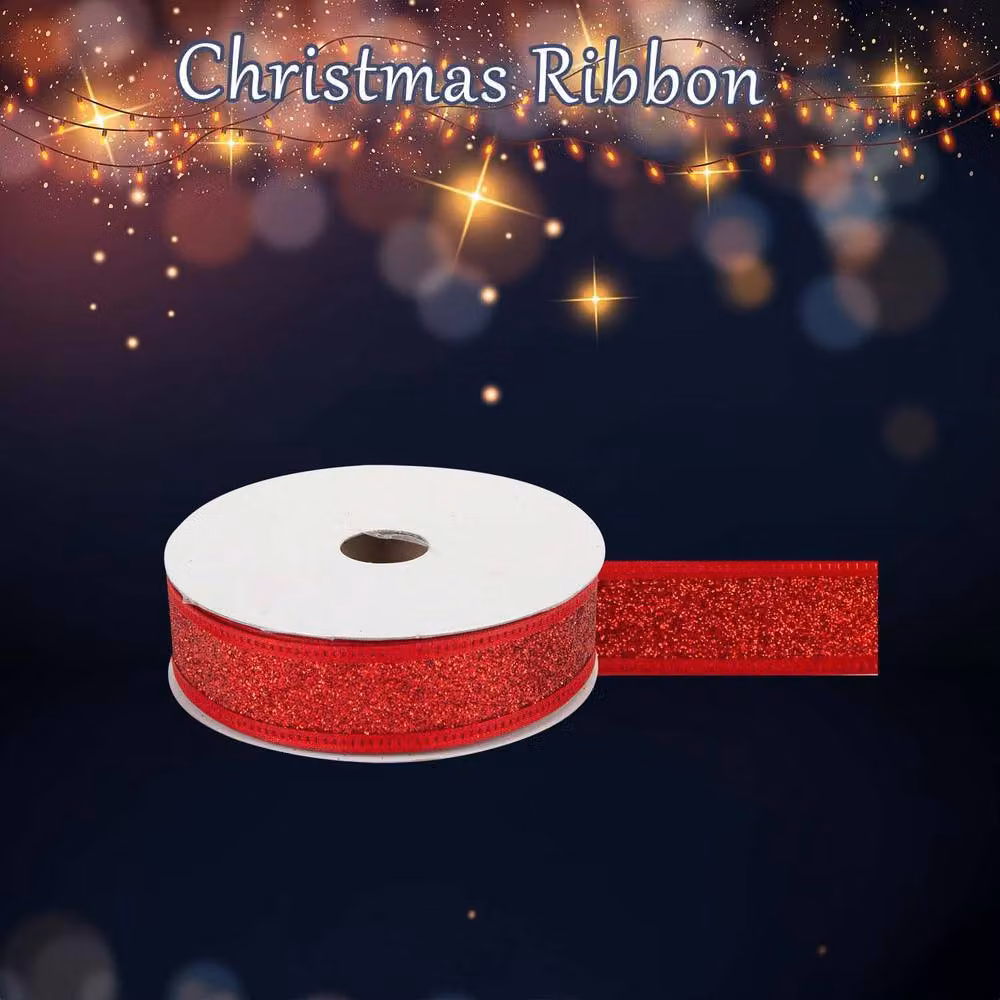 VFM e-Store Christmas Ribbon Garland Decoration in Red, W/H: 4 x 10 cm – 3