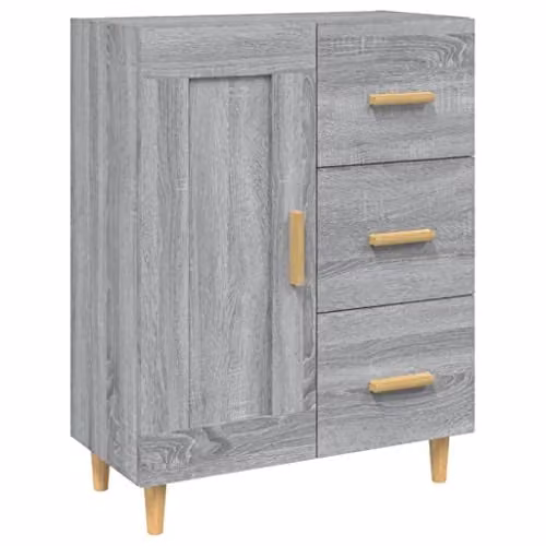 vidaXL Grey Sonoma Sideboard in Engineered Wood, W/D/H: 69.5 x 34 x 90 cm – 1