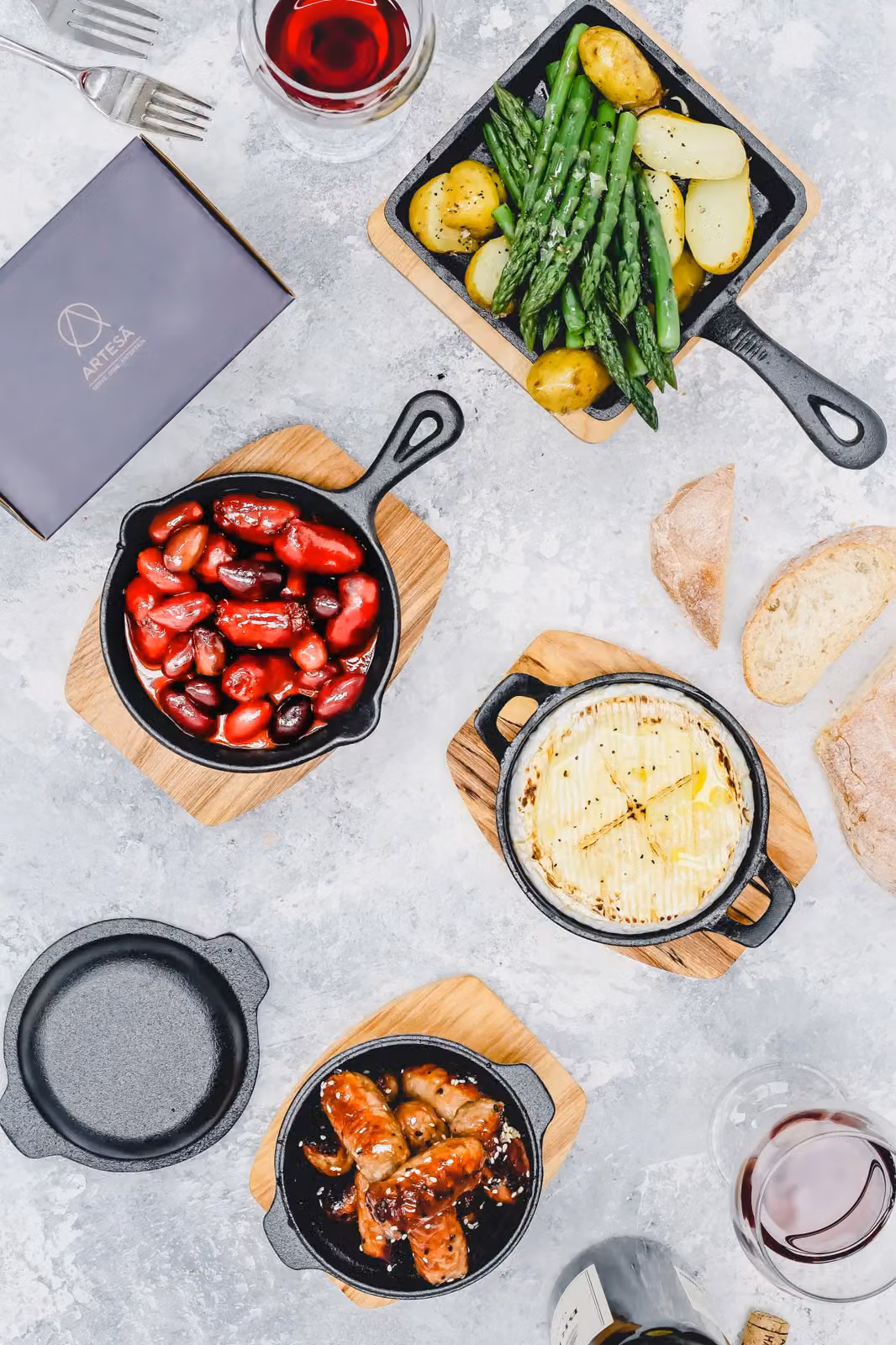 Artesa Cast Iron Mini Frying Pan in Mid Grey, W/D/H: 16 x 11.5 x 2 cm – 5