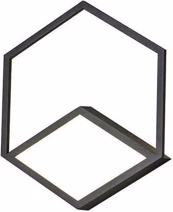 Netlighting Kubick Dimmable LED Ceiling and Wall Light, Black, 24W, 3000K, 1630lm