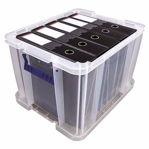 Bankers Box ProStore 3x 36L Stackable Plastic Archive Storage Boxes with Lids, Transparent, W: 47.5 cm, D: 31.5 cm, H: 38 cm – 2
