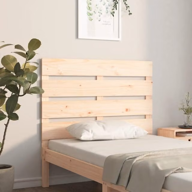 Berkfield Home Rustic Solid Wood Pine Headboard in Brown, W/D/H: 90 x 3 x 80 cm – 1