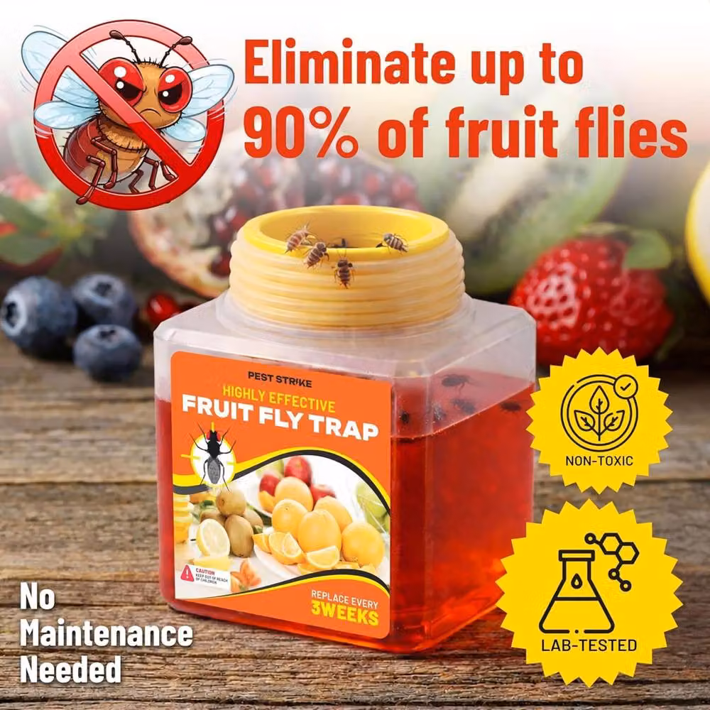 Volila Odour Free Indoor Fruit Fly Traps, Orange, 6 Pack – 2