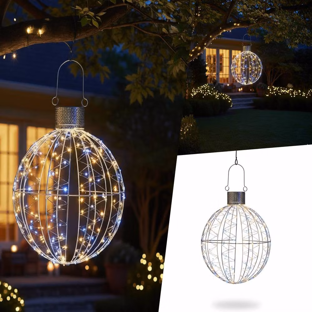 Pegdev Micro LED Ball Light in Warm White with 5m Lead for Indoor and Outdoor Use, Diameter: 60 cm – 3