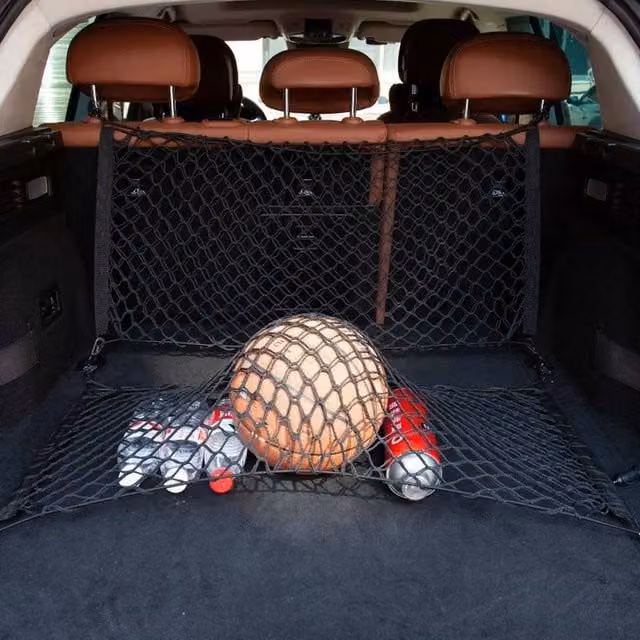 FLAVORA 2 Large Elastic Car Boot Mesh Net Cargo Storage Net in Black – 1