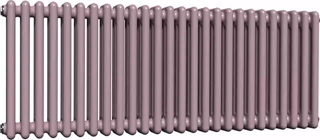 Lux Heat Horizontal 3 Column Radiator in Lavender Mist, W: 119 cm, H: 50 cm