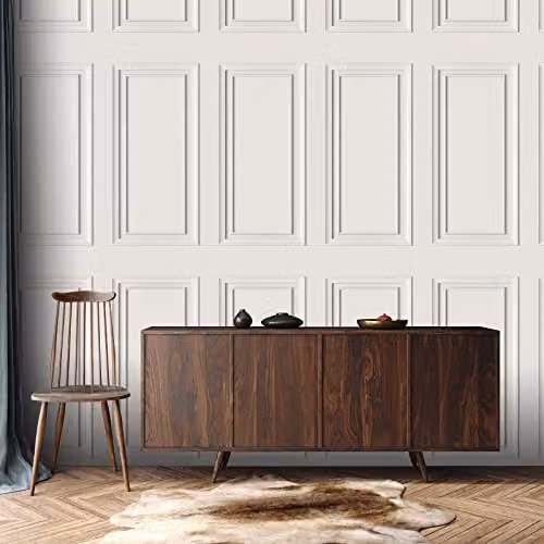 Rasch Modern Abstract Geometric Wallpaper in White – 1