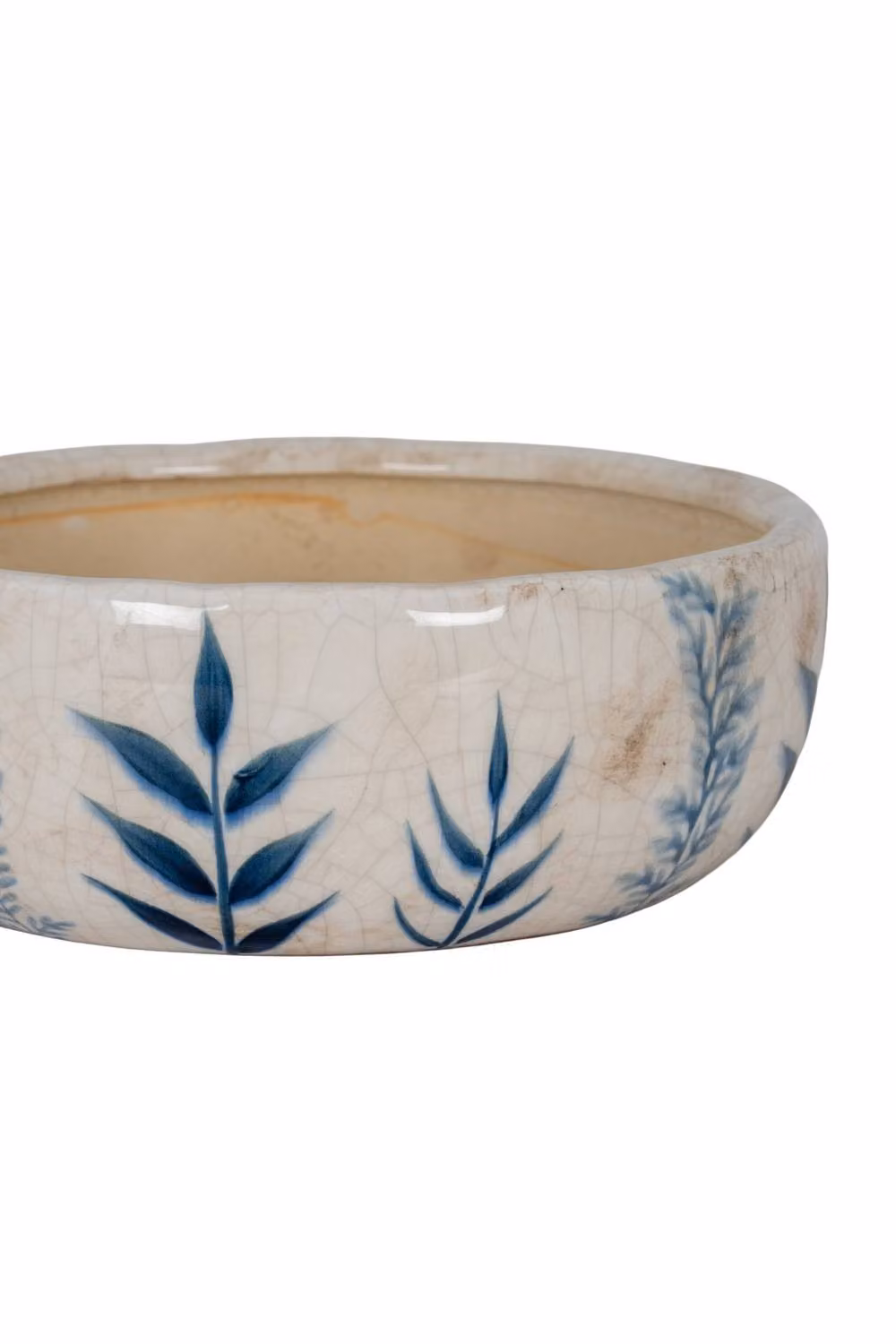 KDMD Classic Round Ceramic Floral Bowl in Blue and White – 2