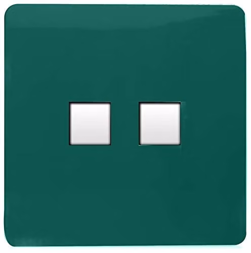 Trendi Switch 2 Gang RJ45 Ethernet LAN Socket in Green – 1