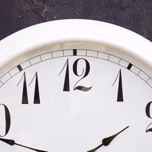 Primrose Big Time Outdoor Garden Wall Clock with Thermometer, White, Diameter: 90 cm – 2