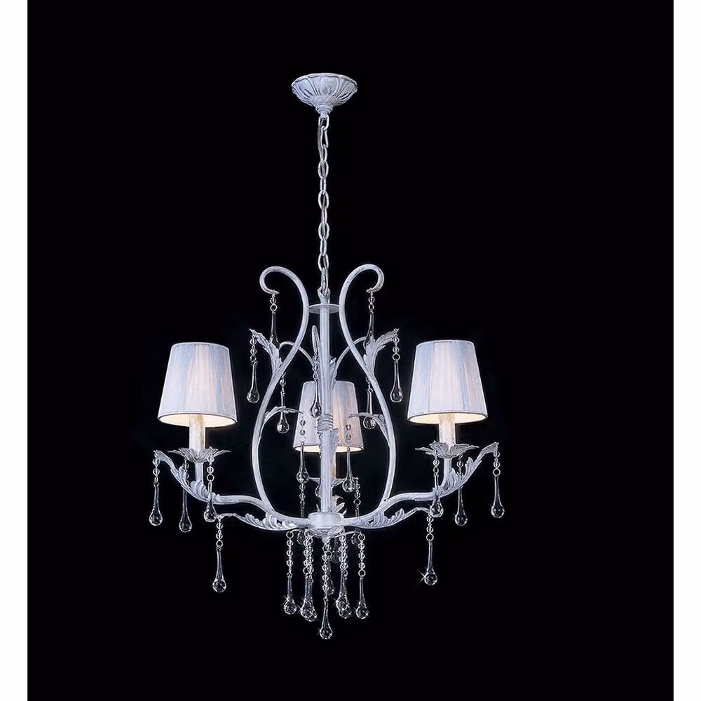 Netlighting Flur Round Pendant Light with 3 E14 Sockets in White and Gold/Brass – 2