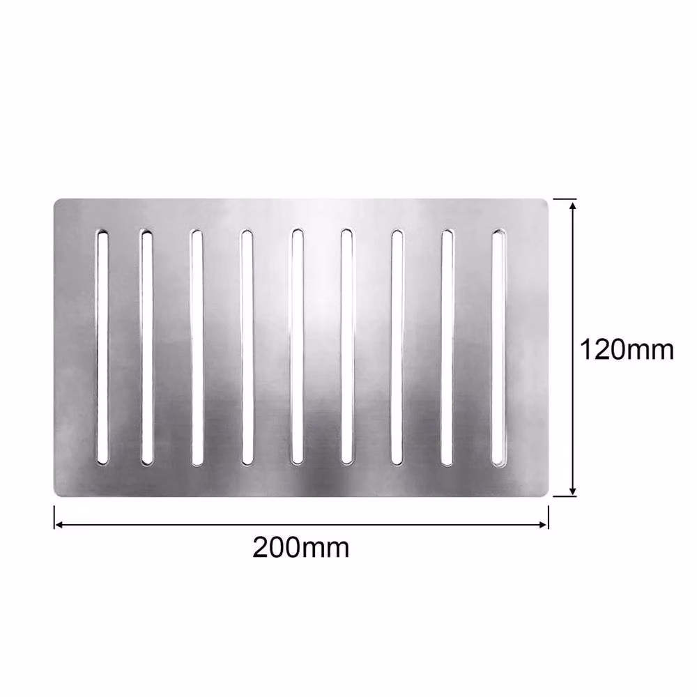 SPETLEK Stainless Steel Shower Tray Drain Cover Cap with Vertical Strip in Silver – 2