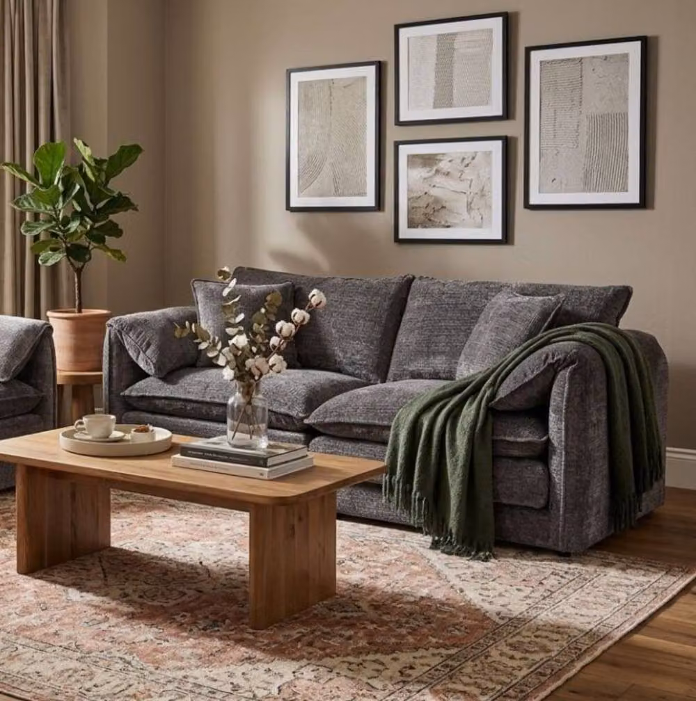 Stratus Interiors Solaya Luxury 6 Person Upholstered Velvet Sofa in Grey – 2