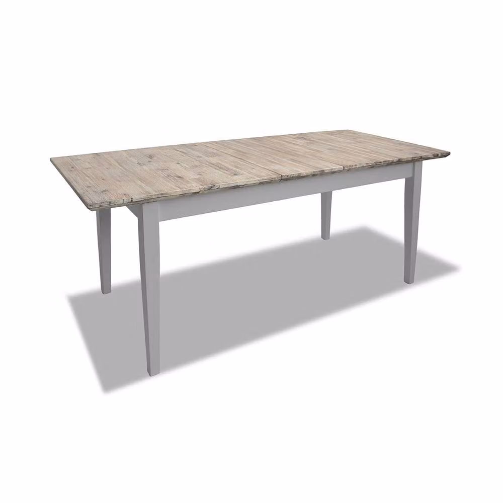 Statement Furniture Florence Rectangle Extendable Kitchen Dining Table in Light Grey, W/D/H: 140 x 74 x 74 cm – 2