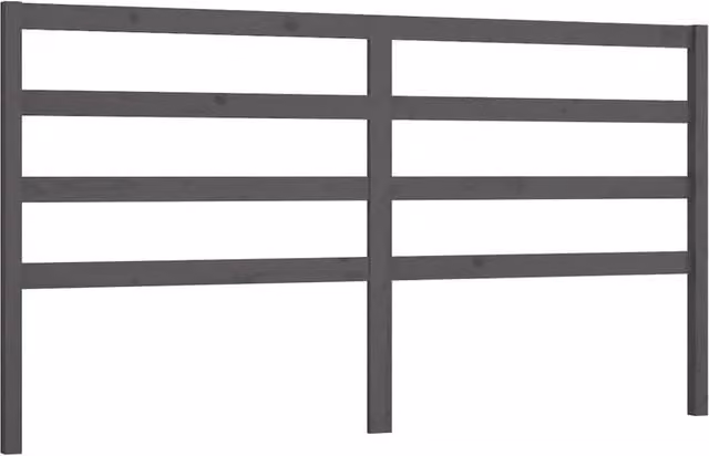 Berkfield Home Grey Rustic Solid Pine Wood Bed Headboard W: 206 cm, D: 4 cm, H: 100 cm – 1