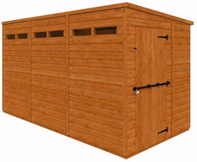 Buttercup Farm 12x6 Flex Pent Security Wooden Chicken Coop in Burnt Orange, W175 x D175 x H203 cm – 1