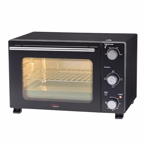 Cooks Professional Mini Portable Electric Multi Function Countertop Oven with Steam Assist, 28L Capacity, 1500W, Black and Silver