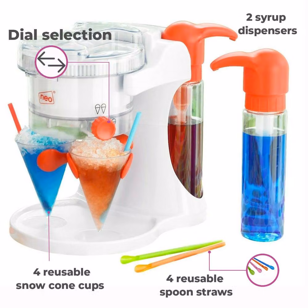 Neo Ice Snow Cone Slushy Maker Machine in White – 2