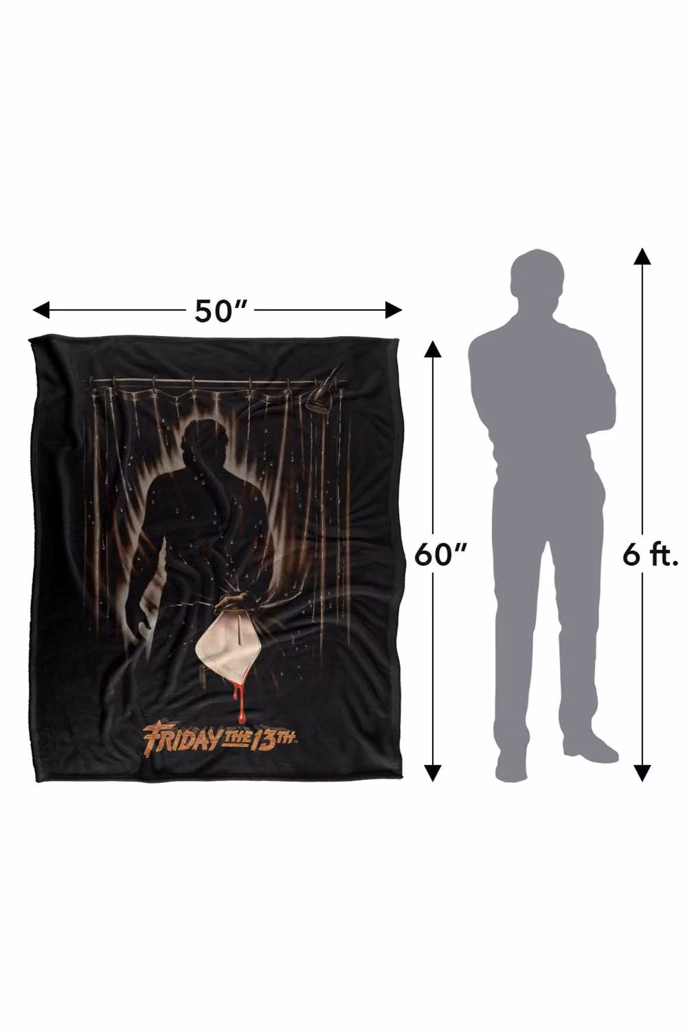 LOGOVISION Friday The 13th Part 3 Poster Super Soft Fleece Throw Blanket, W/D/H: 91 x 147 cm – 8