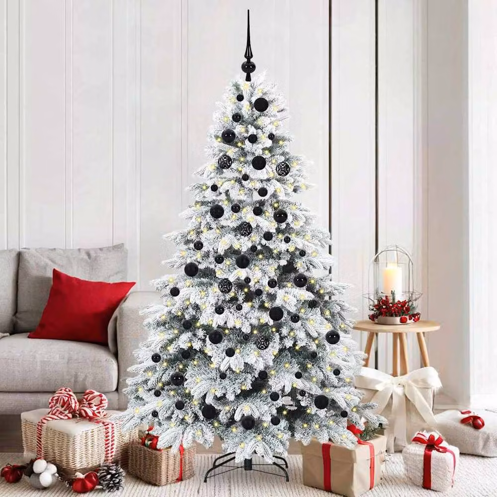 Berkfield Home Beautiful Artificial Green Christmas Tree with 300 Warm White LEDs, Height: 180 cm – 2