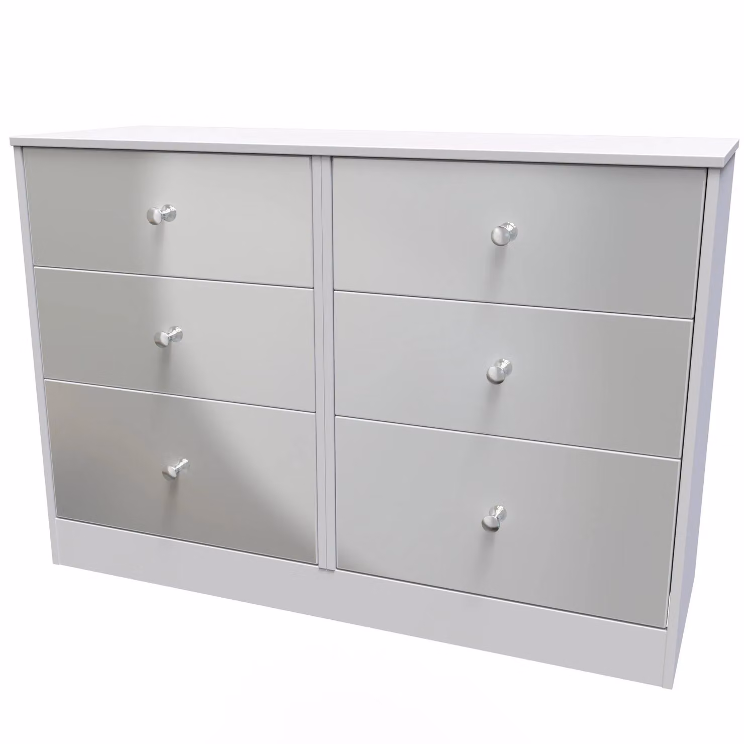 2 U Taunton Ready Assembled 6 Drawer Wide Chest in Mid Grey – 2