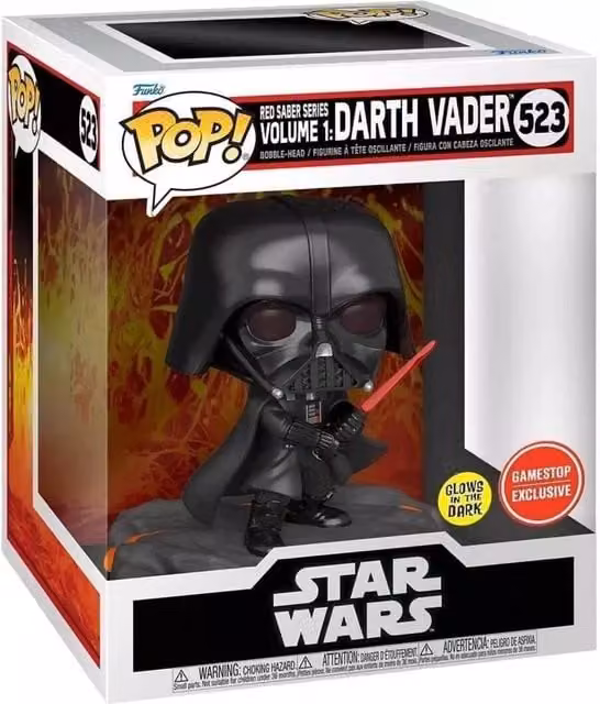 Funko Star Wars Red Saber Series Vol 1 Darth Vader Glows 523 Vinyl Figure, Multicoloured
