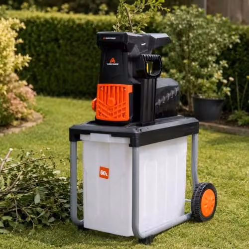 Yard Force 2800W Silent Garden Shredder in Black with 60L Collection Box and 45mm Cutting Diameter – 5