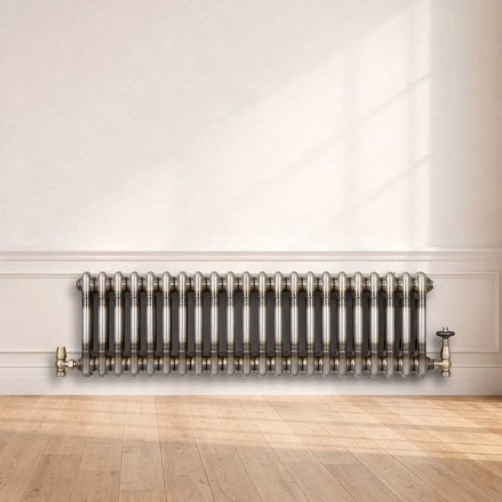 Monstershop Traditional 2 Column Steel Radiator in Silver, W/H: 30.0 x 101.0 cm – 4