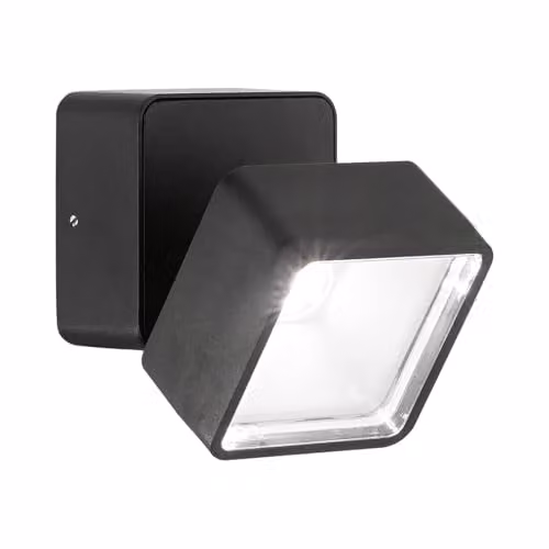 Netlighting Omega Square Single Spotlight in Black, IP54, 4000K
