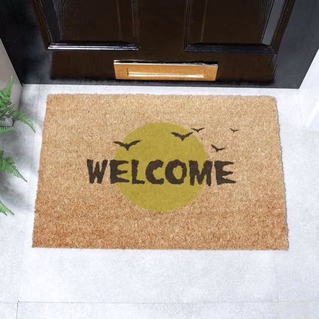 Artsy Mats Halloween Welcome Bats Doormat, Brown, W: 60 cm, D: 40 cm – 1