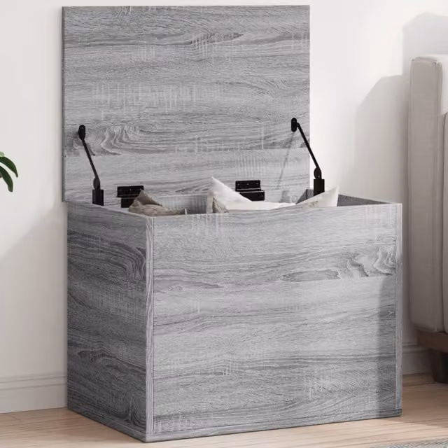 Berkfield Home Grey Sonoma Storage Box with Soft Close Lid, W/D/H: 60 x 42 x 46 cm – 1