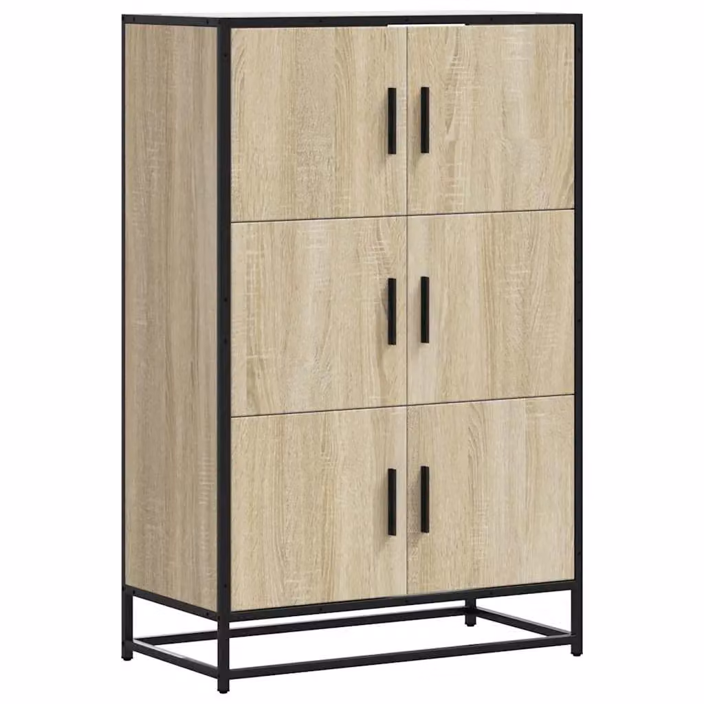 Berkfield Home Sonoma Oak Highboard in Brown, W/D/H: 68 x 35 x 106.5 cm – 2