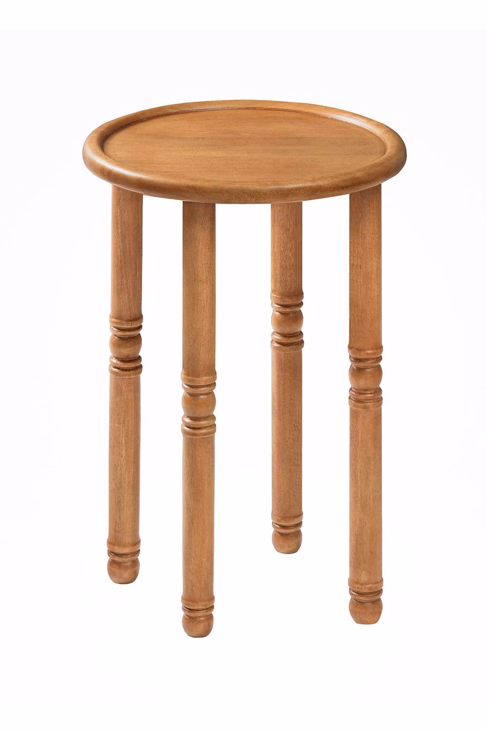 MH London Pierre Round Solid Mango Wood Side Table in Brown – 2