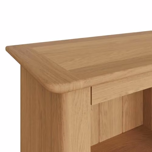 FWStyle Oak 3 Tier Bookcase in Oak Veneer, Natural/Brown, H 82 x W 45 x D 23 cm – 3