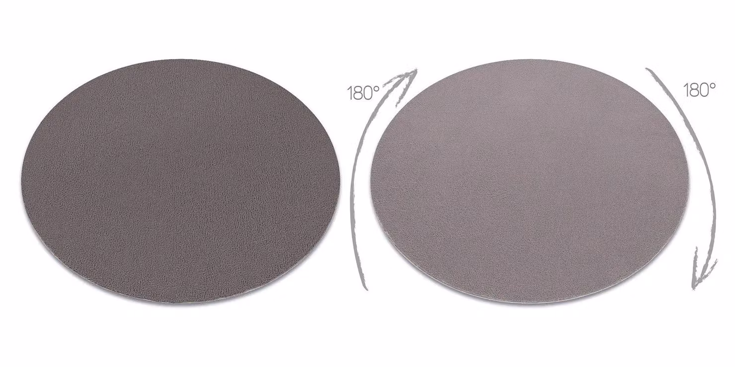 RugsX Lindo Round Grey Polyester Rug, Diameter: 60 cm – 2