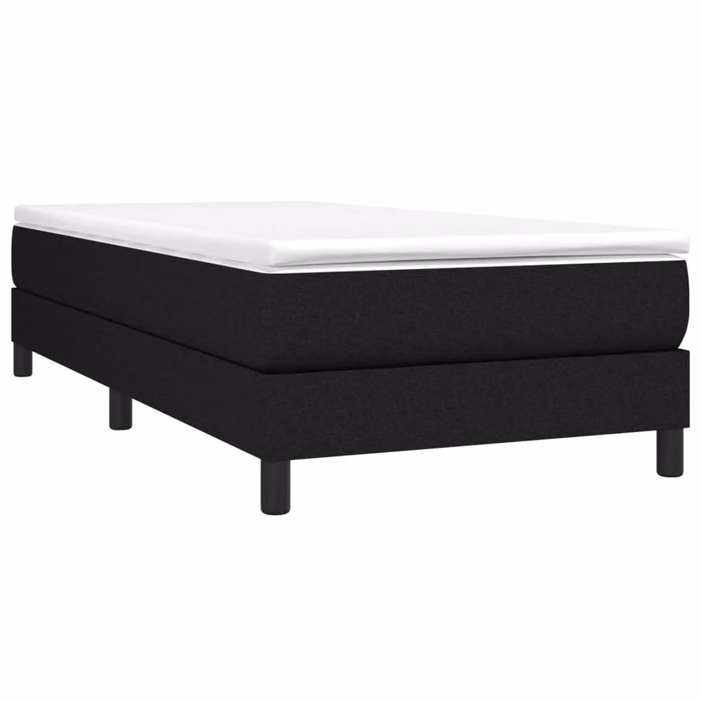 Berkfield Home Upholstered Single Box Spring Bed Frame in Black, W/D/H: 90 x 190 cm – 3