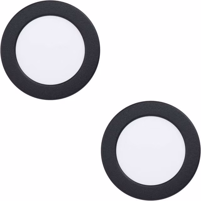 Loops 2 Pack Black Modern LED Ceiling Spotlight with Bulbs Included – 1