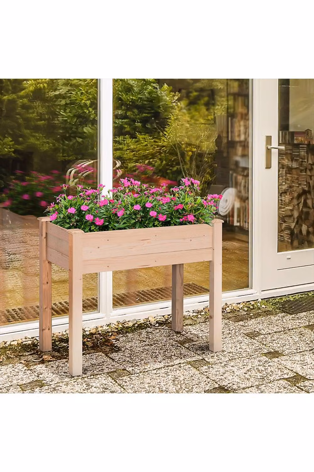 ERGOVEXA Wooden Raised Bed in Brown for Vegetable, Herb, Ornamental or Indoor Gardens – 2