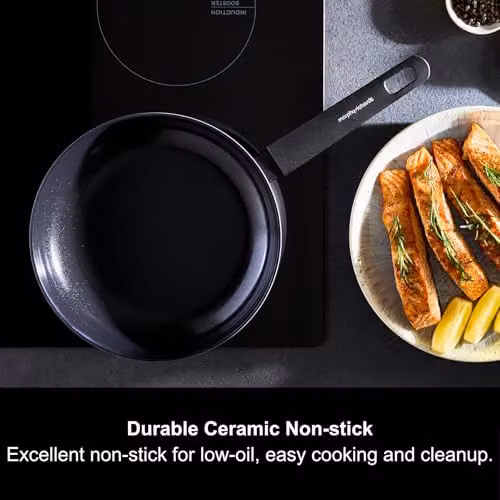Morphy Richards Grey Aluminium Frying Pan with Ceramic Coating, 28cm – 2