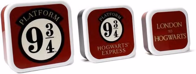 Harry Potter Platform 9 3/4 Stackable Snack Box Set of 3 in Red – 1