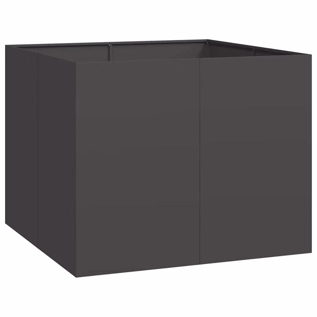 Berkfield Home Steel Planter in Black, W/D/H: 100 x 100 x 80 cm – 2