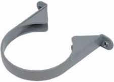 FloPlast Round PVC Downpipe Clip with Screw, Grey