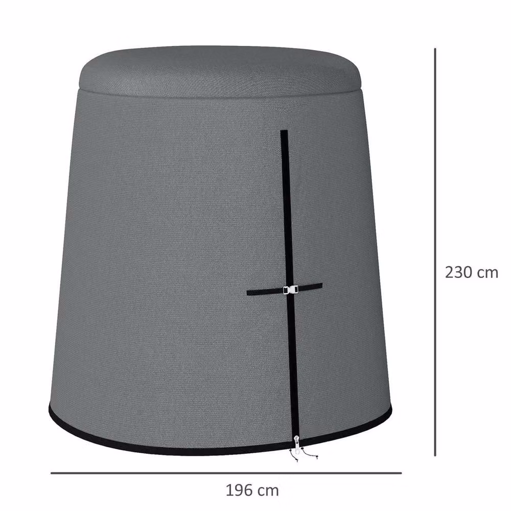 EONLION Water Repellent Hanging Egg Chair Cover in Grey, Diameter: 100 cm – 2