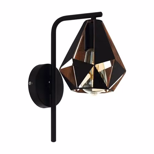Eglo Carlton 4 Metal Wall Light in Black and Copper – 2