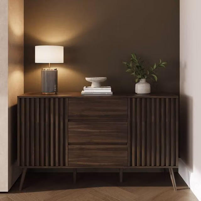 GFW Rowan Large Sideboard in Walnut Brown – 1