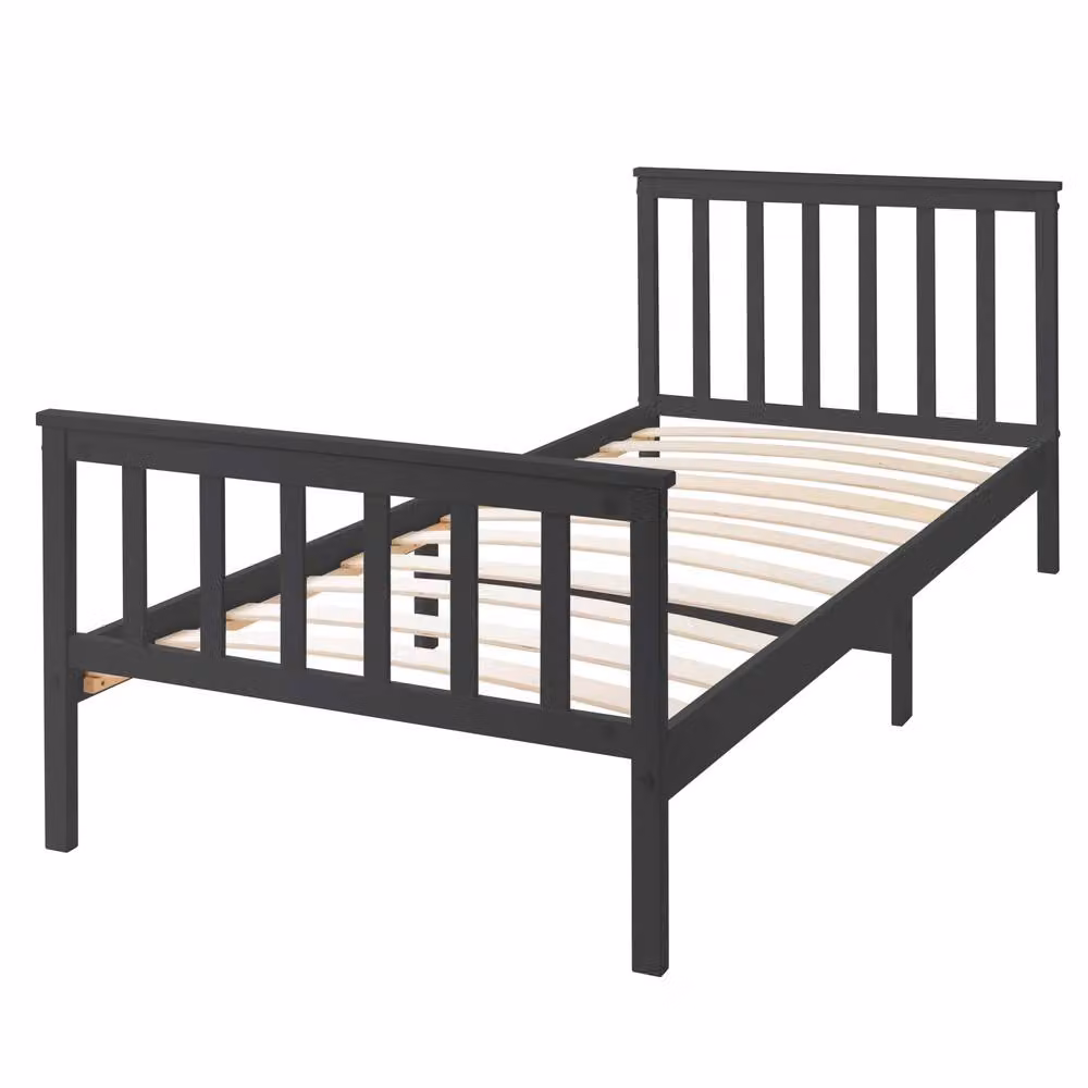 Nöa and Nani Otis Upholstered Single Bed Frame with Drawers, Anthracite Grey, 90 x 190 cm – 2