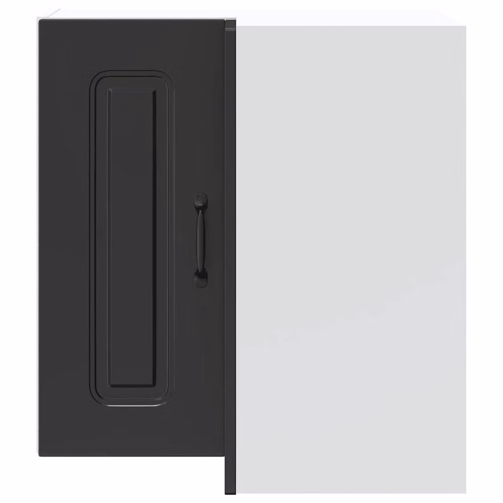 Berkfield Home Kalmar Black Wall Mounted Kitchen Corner Cabinet with Hinged Doors – 2