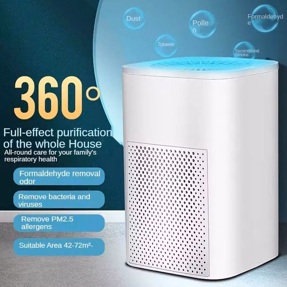FLAVORA Medical Grade HEPA and Activated Carbon Air Purifier with Ioniser in White, H 100 cm x W 15 cm x D 15 cm – 6