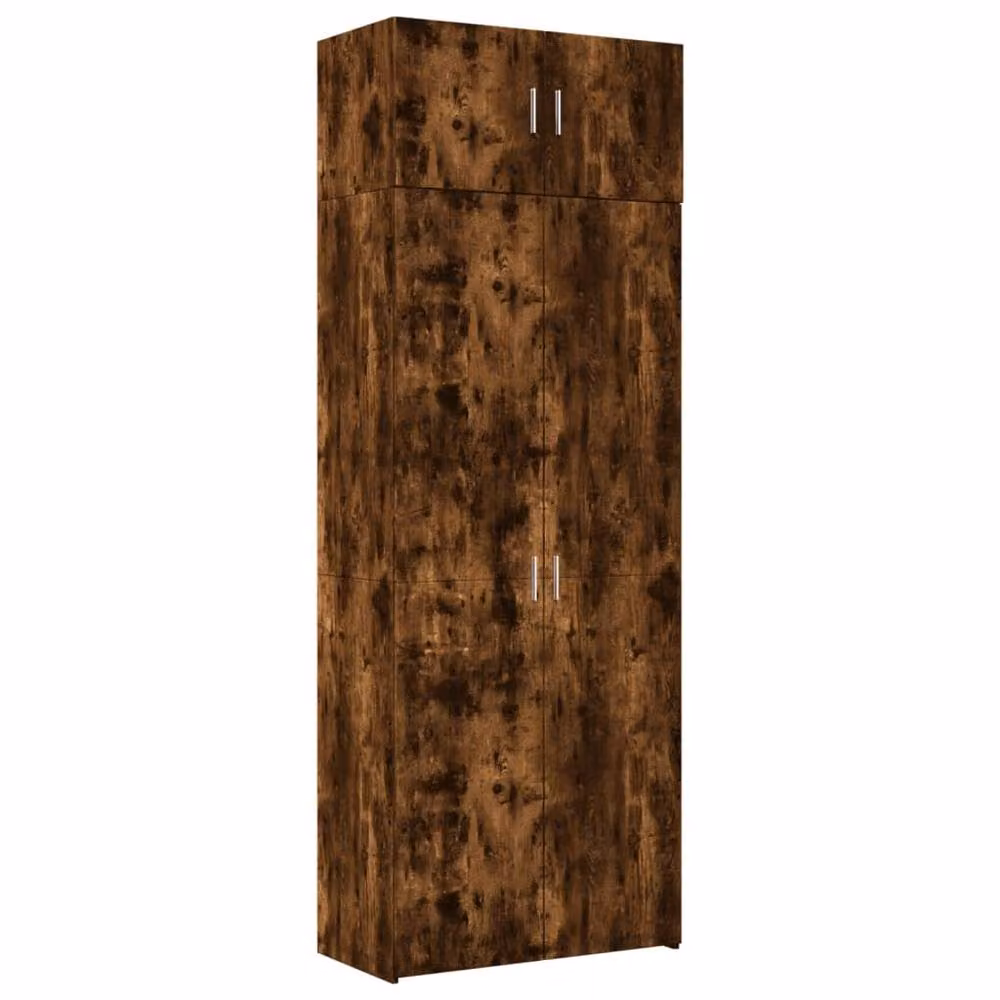 Berkfield Home Modern Smoked Oak Storage Cabinet in Brown, W: 80 cm, D: 42.5 cm, H: 225 cm – 2