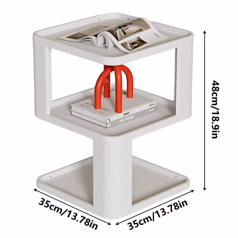 FORGEVIO White Modern Console Table with Display Shelf for your Hallway or Living Room